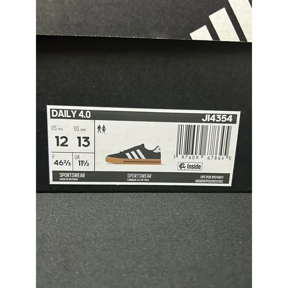 adidas Daily 4.0 Black Gum / $70 Retail!! / Size 12M (13W)  / Brand New!!